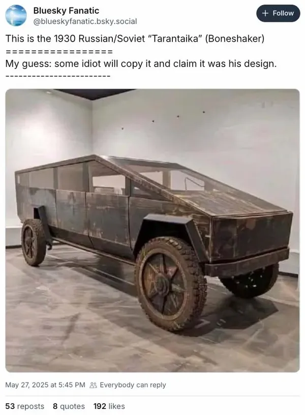 1930年就有&ldquo;Cybertruck&rdquo;了？真相原来是AI生成图