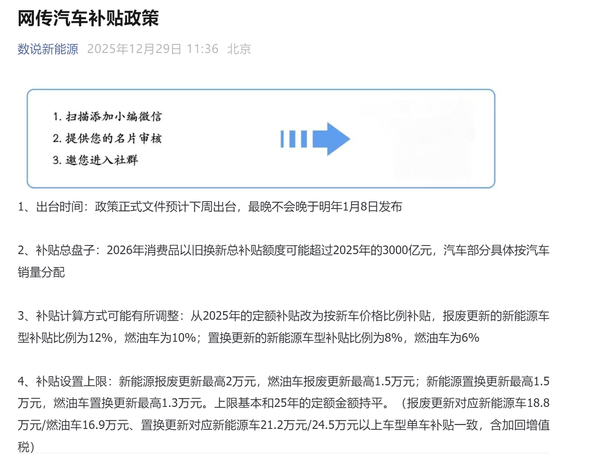 明年中国汽车补贴政策或大改 但最高仍可补2万元? 明年中国汽车补贴政策或大改 但最高仍可补2万元?