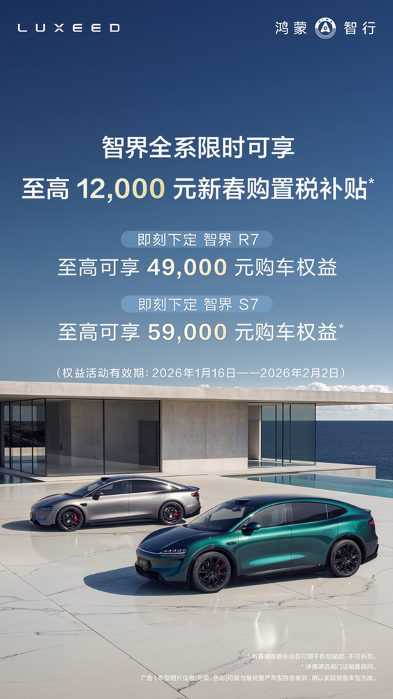 智界R7实现全球量产SUV最低风阻 0.217Cd刷新记录! 智界R7实现全球量产SUV最低风阻 0.217Cd刷新记录!