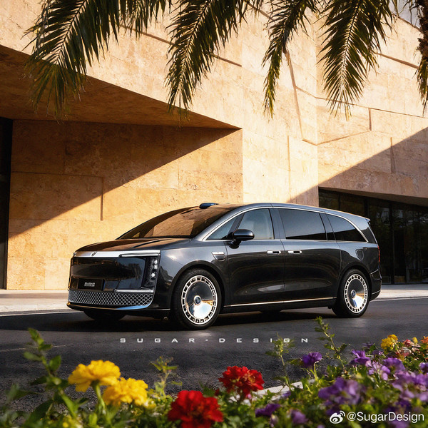 尊界MPV渲染图一览 配贯穿式星河尾灯 搭载华为ADS 4