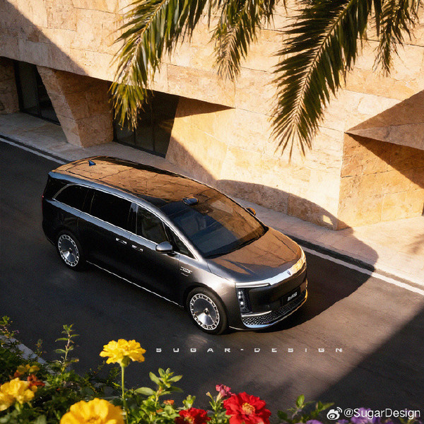 尊界MPV渲染图一览 配贯穿式星河尾灯 搭载华为ADS 4