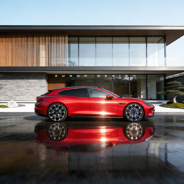 启境首款汽车渲染图曝光 配贯穿式尾灯 华为乾崑加持