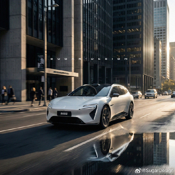 阿维塔06T渲染图 阿维塔06T旅行车新车渲染图预览 采用贯穿式尾灯设计