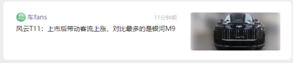 销售：风云T11客户年龄主要在35-60岁 最大竞品银河M9