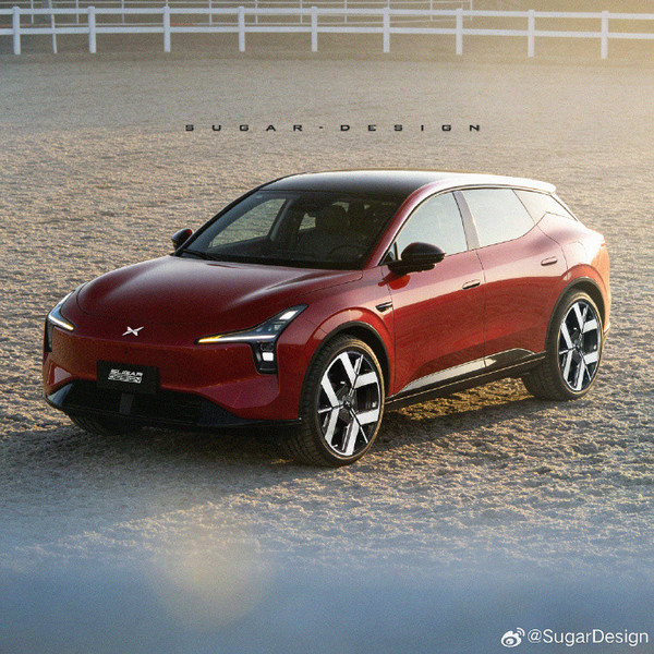 小鹏MONA D02 SUV渲染图曝光 采用家族化前脸设计