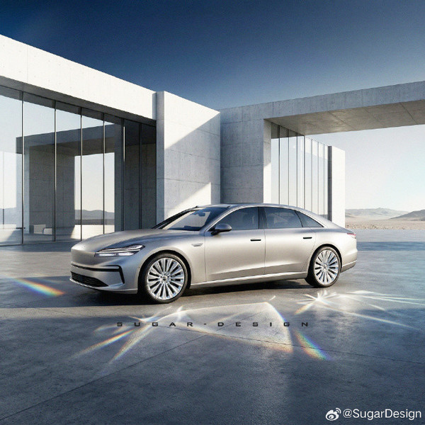 乐道轿车渲染图曝光：采用正统三厢轿车的车身比例