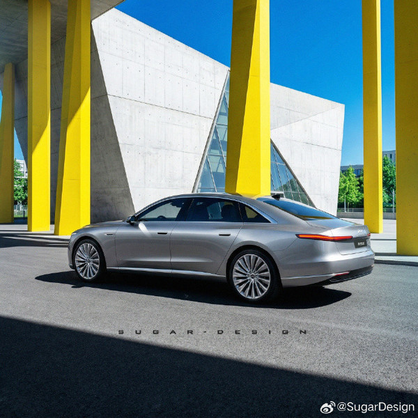 乐道轿车渲染图曝光：采用正统三厢轿车的车身比例