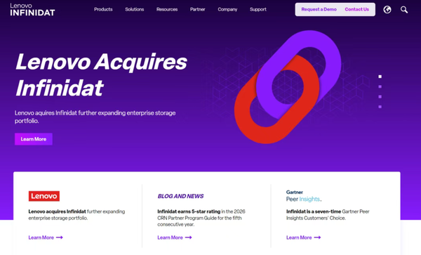 联想集团完成Infinidat收购 完善高端企业存储业务