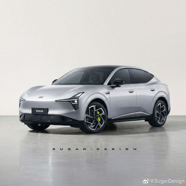 小鹏MONA L03 SUV新车渲染图预览 采用溜背造型