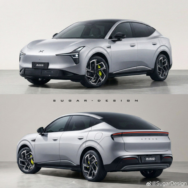 小鹏MONA L03 SUV新车渲染图预览 采用溜背造型