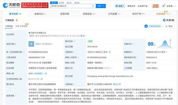 赛力斯申请注册&ldquo;天行平台&rdquo;商标 或指向智能化基础设施