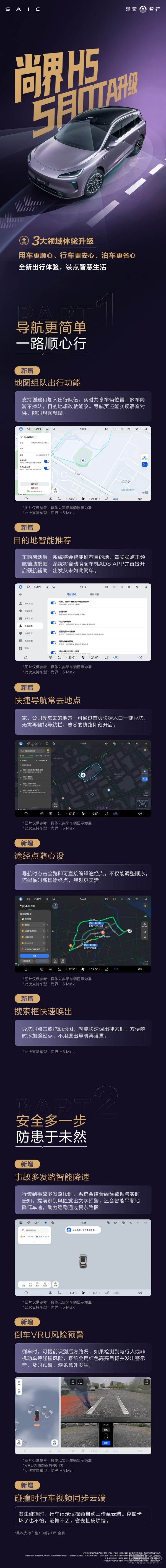 尚界H5五月OTA再升级:用车、安全、泊车体验升级 尚界H5五月OTA再升级:用车、安全、泊车体验升级