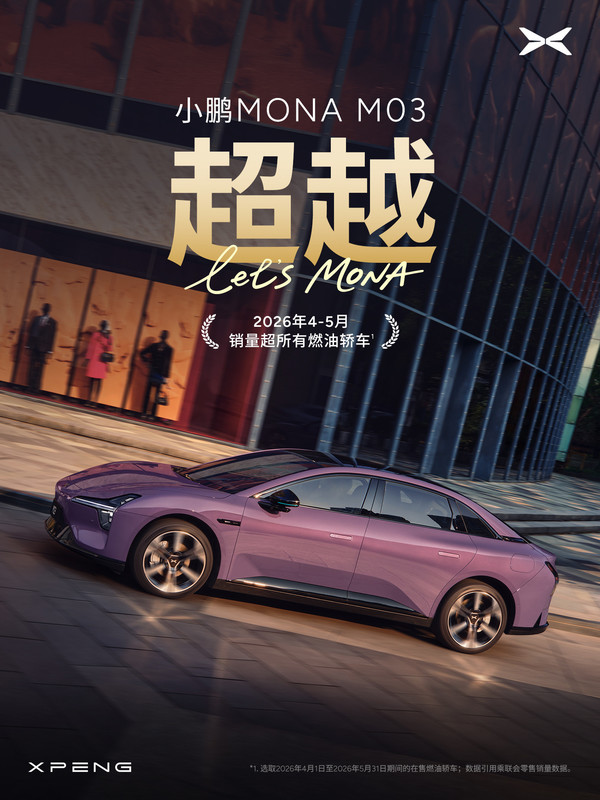 小鹏MONA M03连续21个月稳居10万-20万元纯电轿车销冠 小鹏MONA M03连续21个月稳居10万-20万元纯电轿车销冠