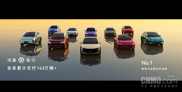 余承东：鸿蒙智行已累计交付143万辆汽车 新势力第一