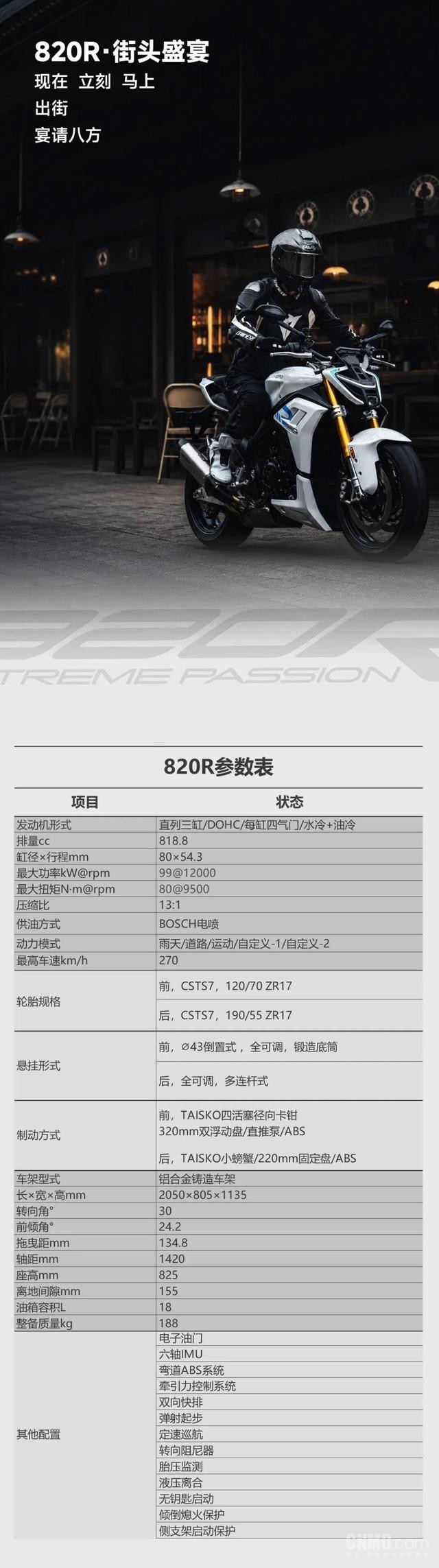 张雪机车820R/820RR-R正式开售 41800元起