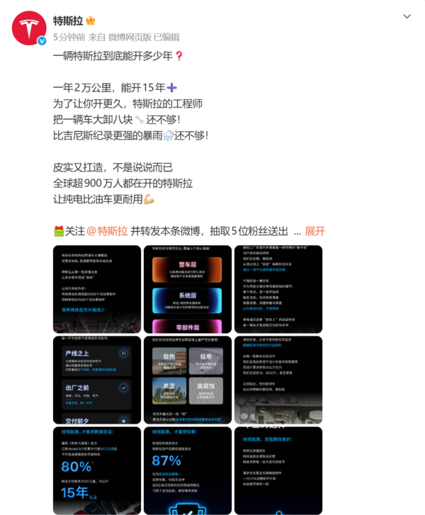 一辆特斯拉到底能开多少年:一年2万公里 能开超15年 一辆特斯拉到底能开多少年:一年2万公里 能开超15年