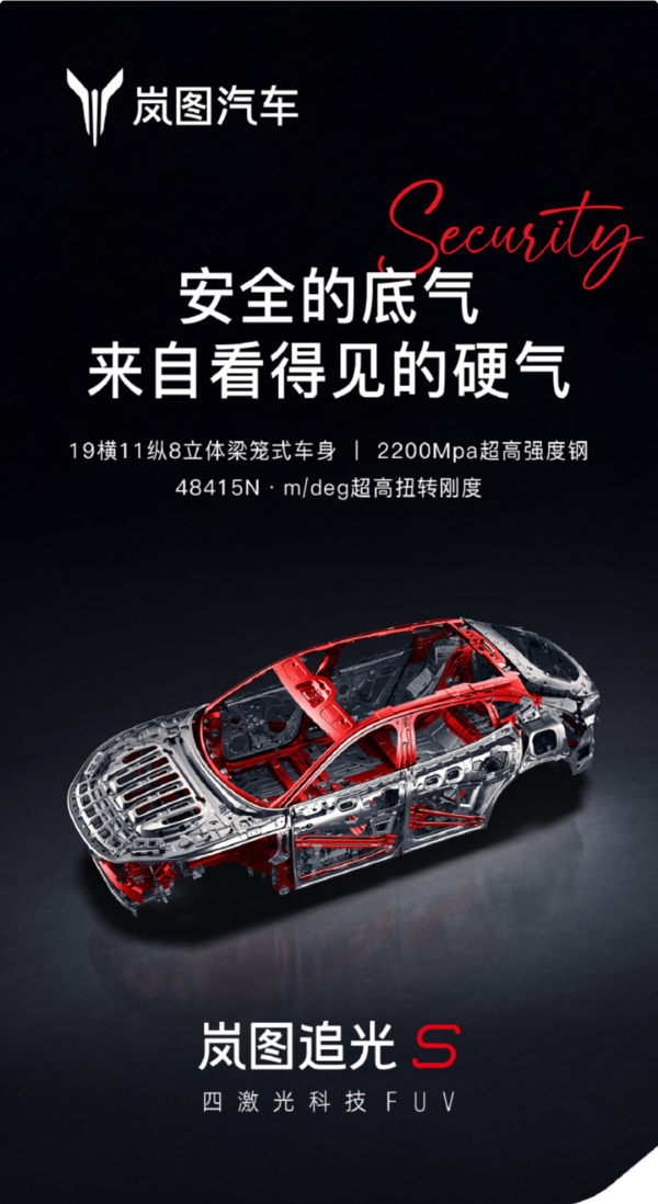岚图追光S展车陆续到店：全铝底盘+智能魔毯空气悬架