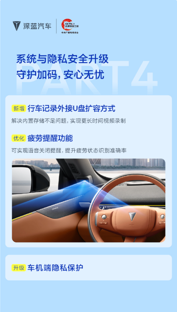深蓝S05推送OS 3.2系统更新 新增优化超20项功能 深蓝S05推送OS 3.2系统更新 新增优化超20项功能