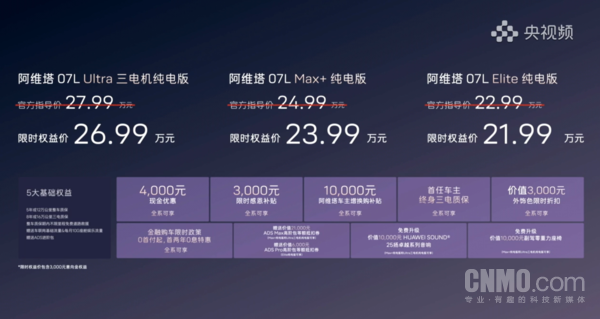 22.99万元起!全新阿维塔07L上市 标配华为乾崑ADS 5 22.99万元起!全新阿维塔07L上市 标配华为乾崑ADS 5