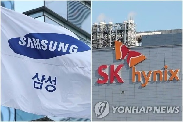 三星(左) SK海力士(右) 三星、SK海力士本月跌超12% 韩国股市总交易额腰斩
