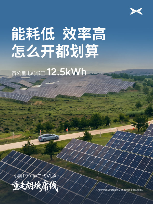 小鹏P7+第二代VLA重走胡焕庸线 综合续航达1550公里