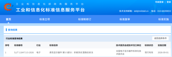 TCL华星牵头制定柔性显示标准 折痕测试迈入量化新阶段 TCL华星牵头制定柔性显示标准 折痕测试迈入量化新阶段