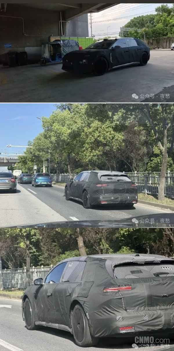 新款蔚来ET5T旅行车谍照再曝光 轴距前悬后悬均加长