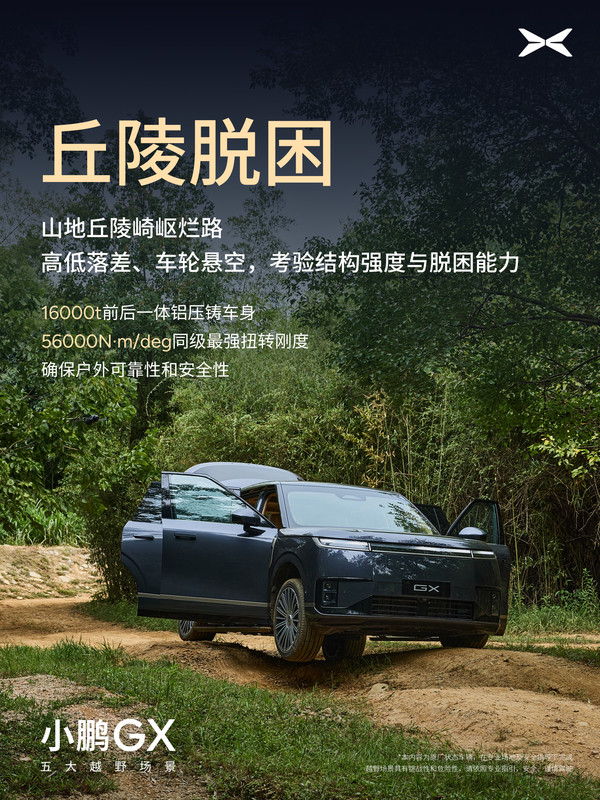 小鹏GX成功挑战五大越野场景 搭载X-VMC智能底盘 小鹏GX成功挑战五大越野场景 搭载X-VMC智能底盘