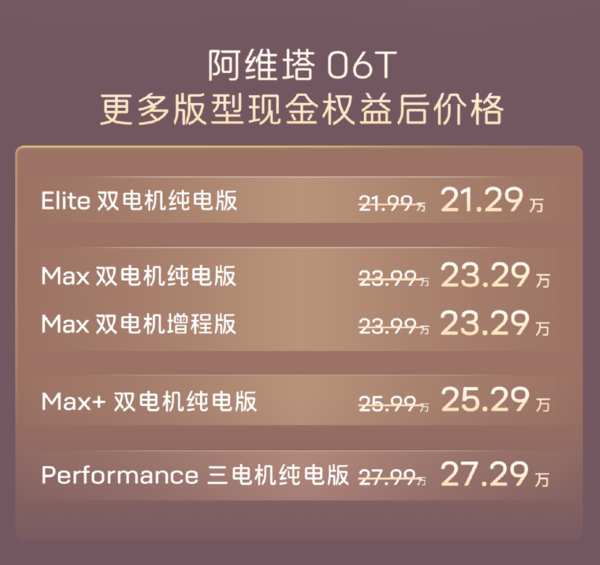 阿维塔06T猎装骑士版上市 24.69万元起 最高741km续航 阿维塔06T猎装骑士版上市 24.69万元起 最高741km续航