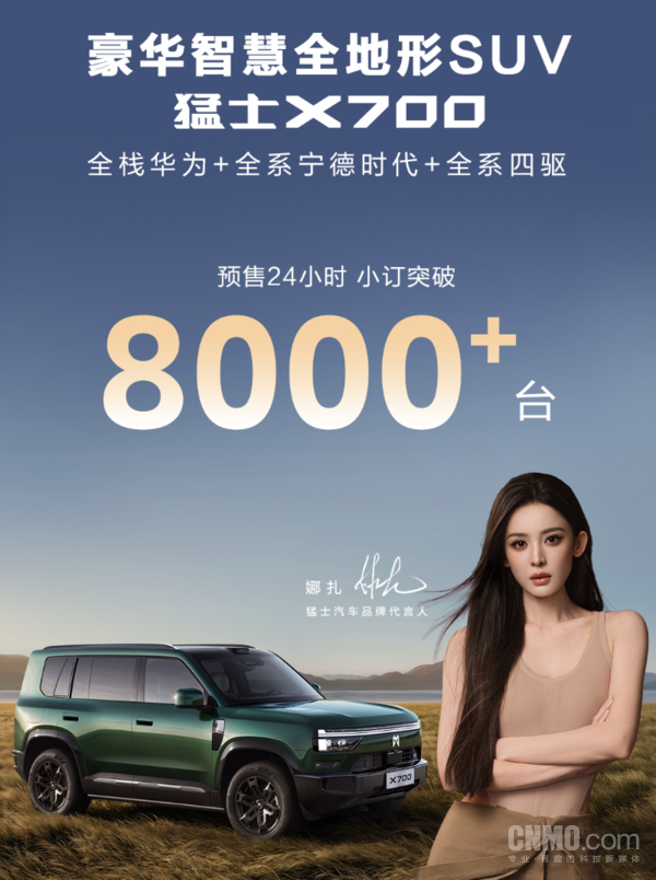 24.98万元起！猛士X700预售24小时小订突破8000台