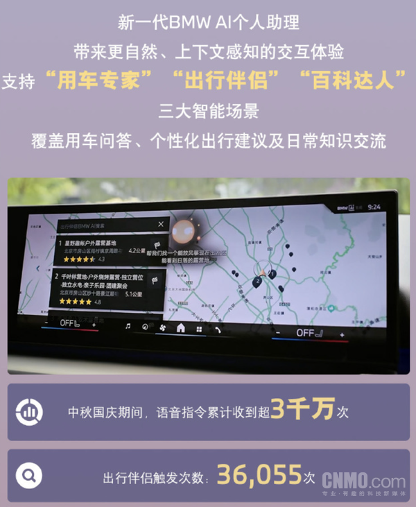 宝马中秋国庆出行报告出炉:AI语音指令超3000万次 宝马中秋国庆出行报告出炉:AI语音指令超3000万次